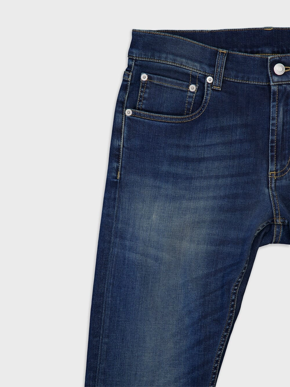 Graffiti Denim Jeans in Washed Blue