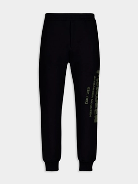 Graffiti-Print Cotton Track Pants Bottoms Mens - cheap mens shorts online