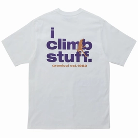 Gramicci I Climb Stuff T-Shirt White henley shirts online