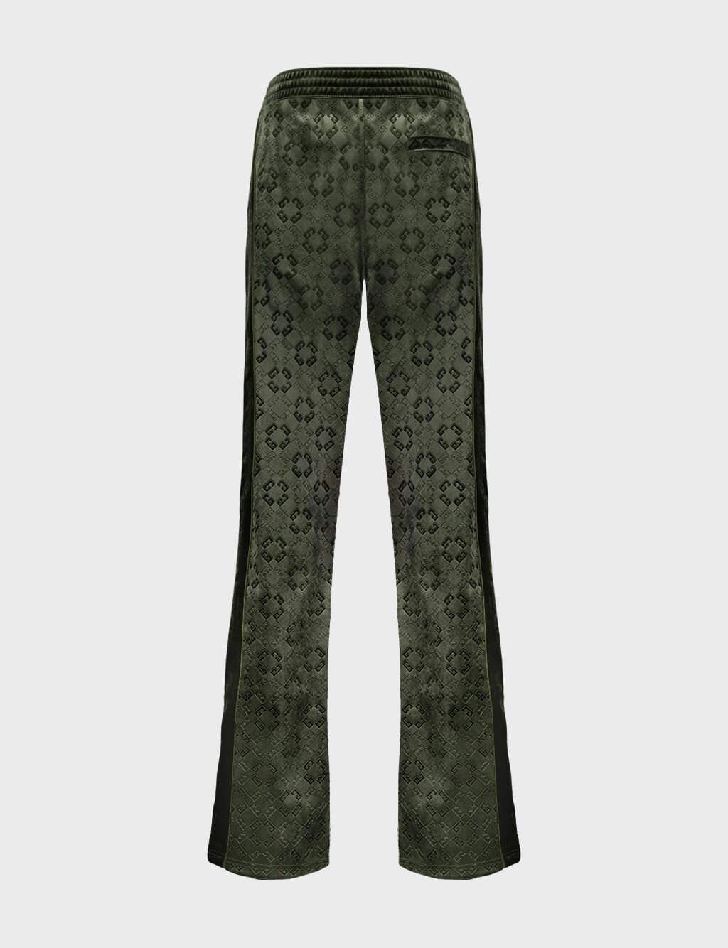 Green Monogram Velvet Jogger Pants