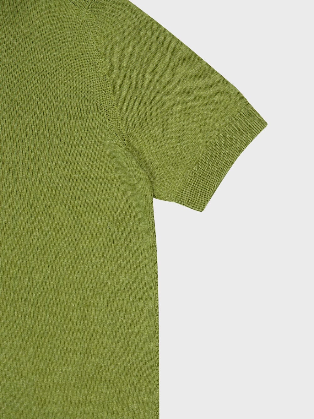 Green Silk-Linen Polo Shirt