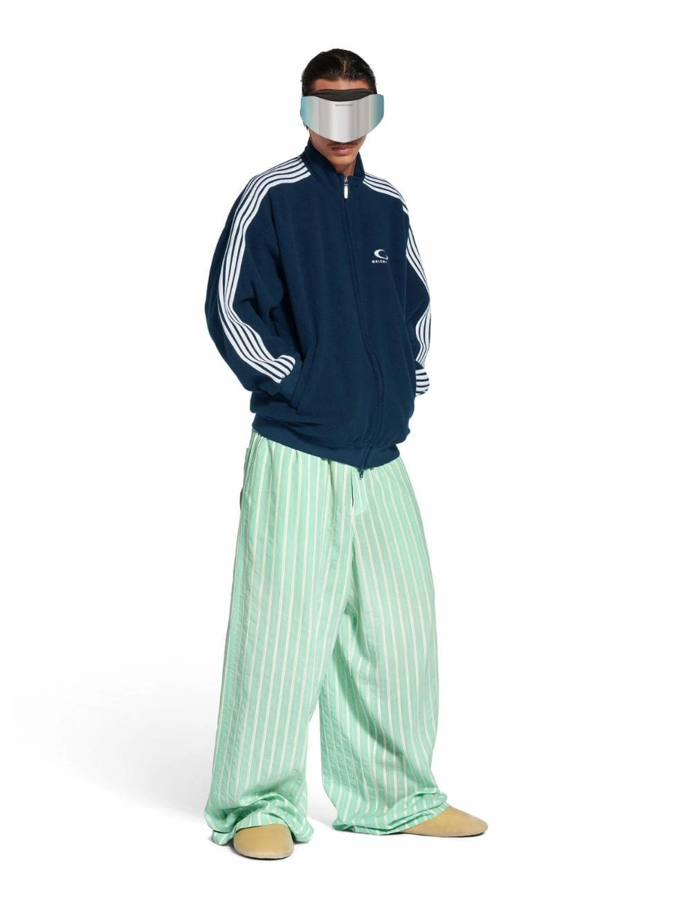 Green Striped Pyjama Trousers