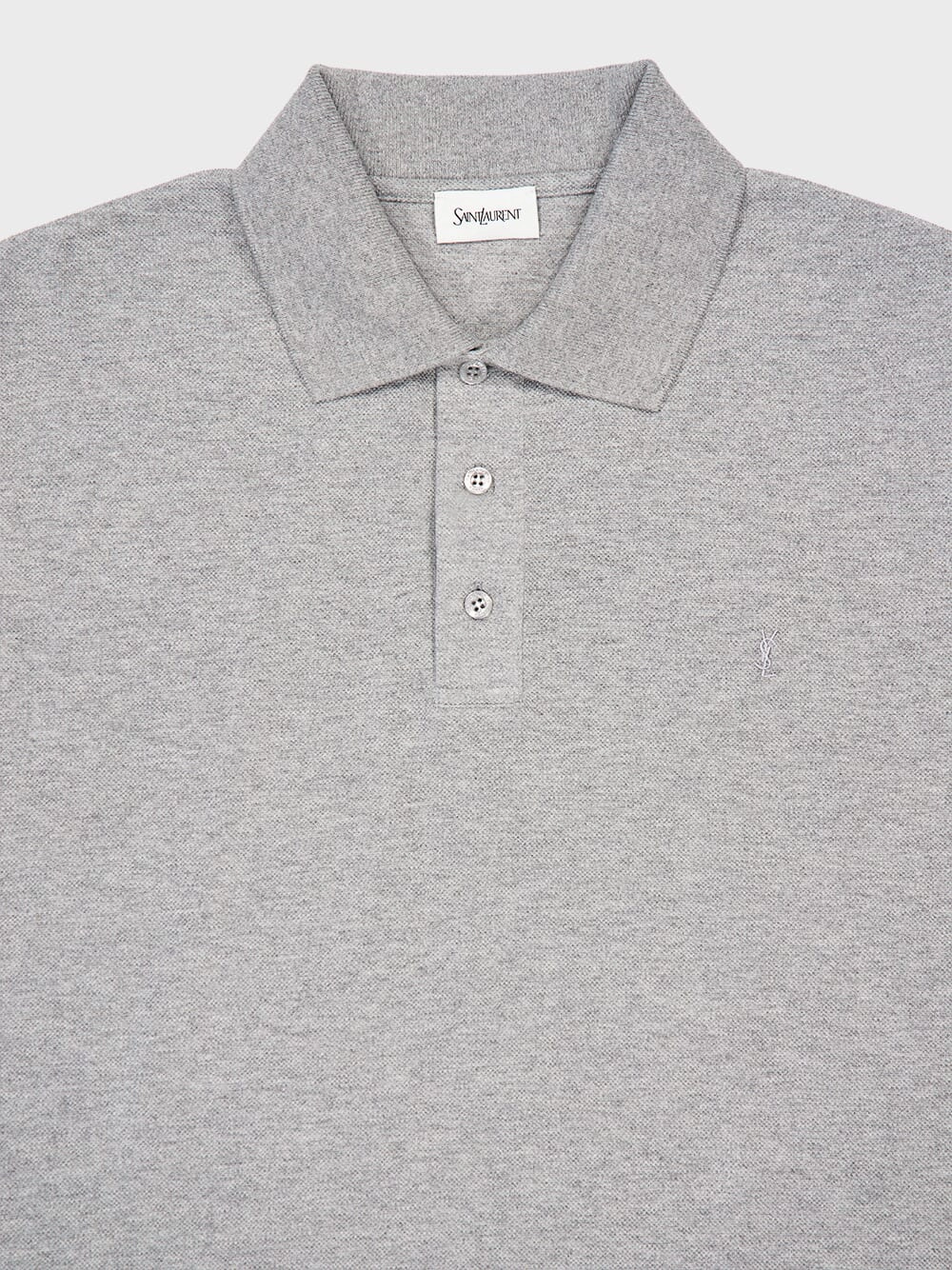 Grey Cassandre Polo Shirt in Piqu