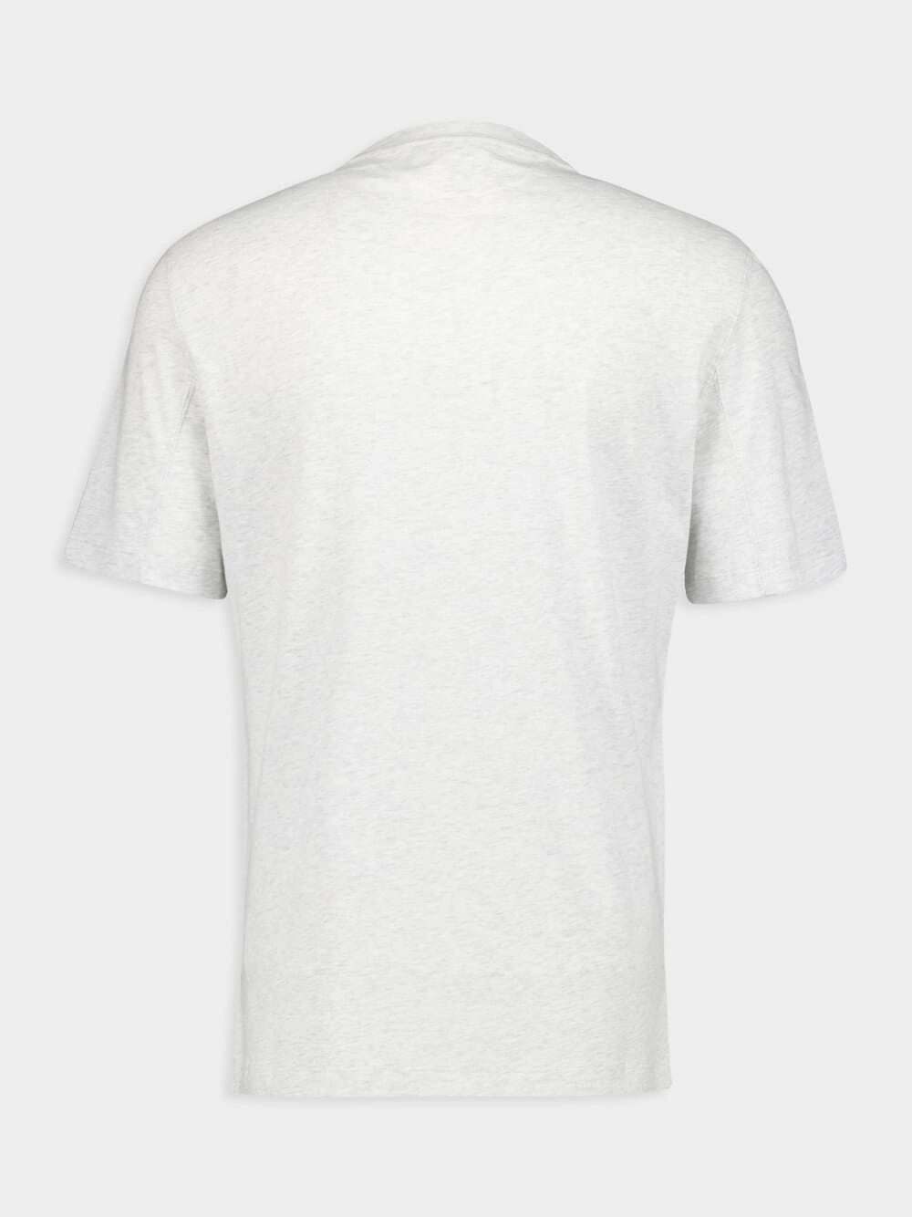 Grey Cotton Jersey Crew Neck T-Shirt