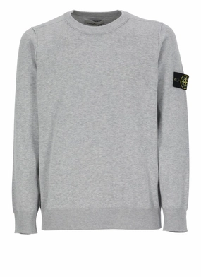 Grey Cotton Sweater With Logo winter sweaters outlet