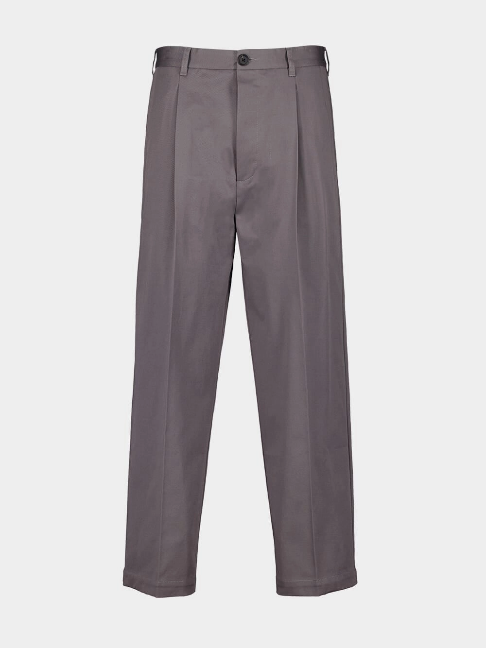 Grey Gabardine Classic Trousers