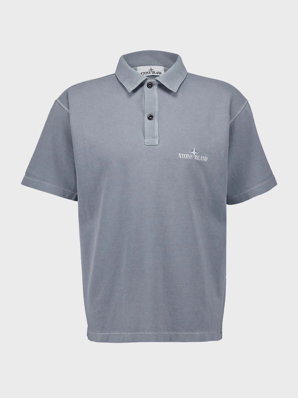 Grey Logo Embroidery Polo Shirt Tops Mens - men's t-shirts outlet
