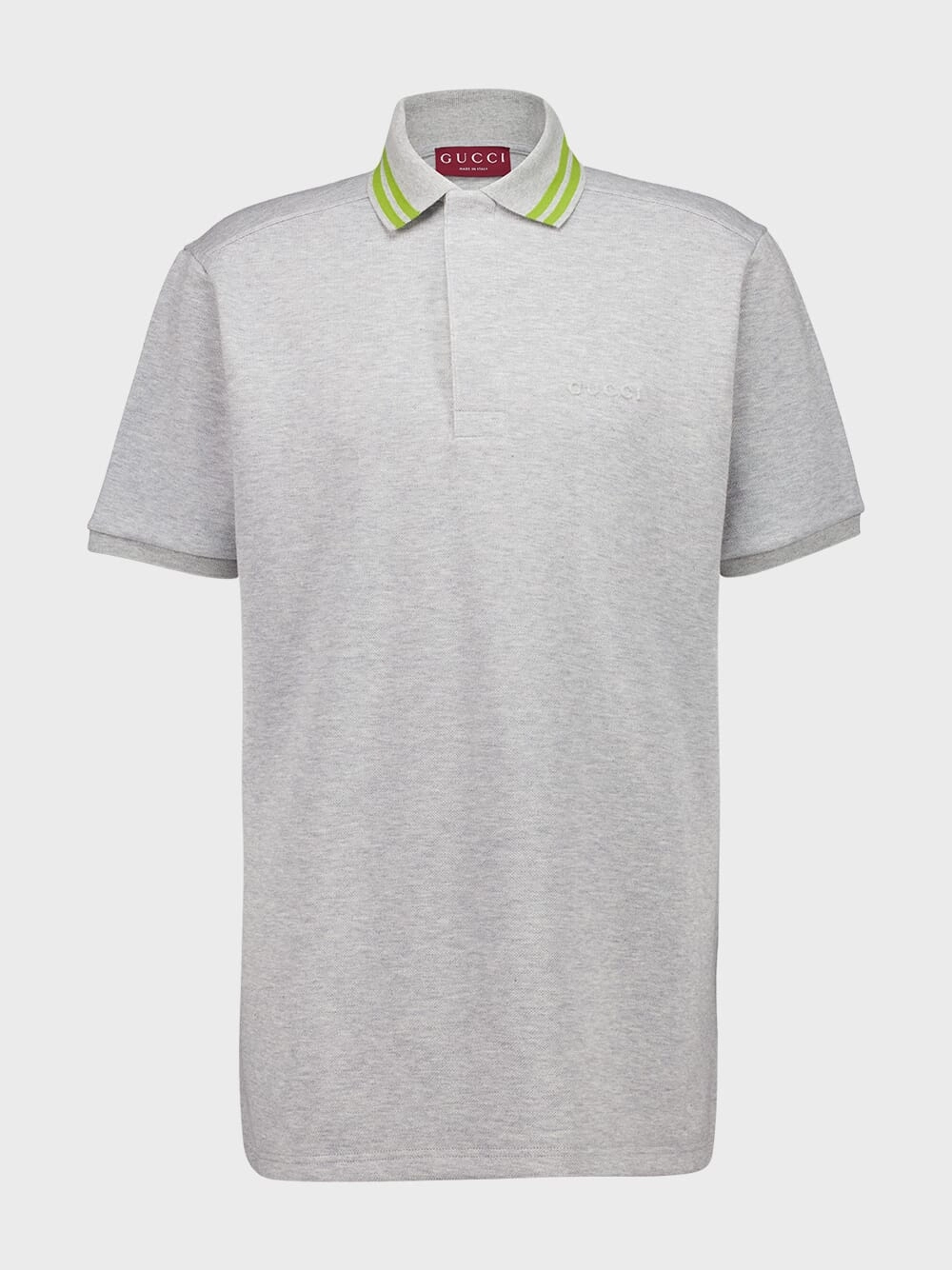 Grey Mlange Cotton Piquet Polo Top Tops Mens - men's t-shirts outlet