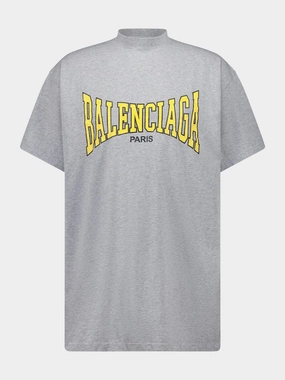 Grey Oversized Logo T-Shirt Tops Mens - flannel shirts