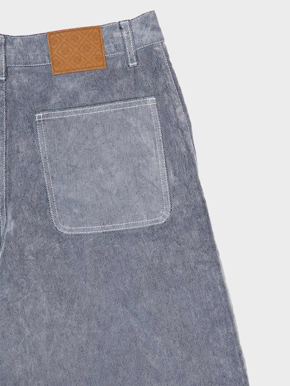 Grey Peach Cargo Denim Jeans