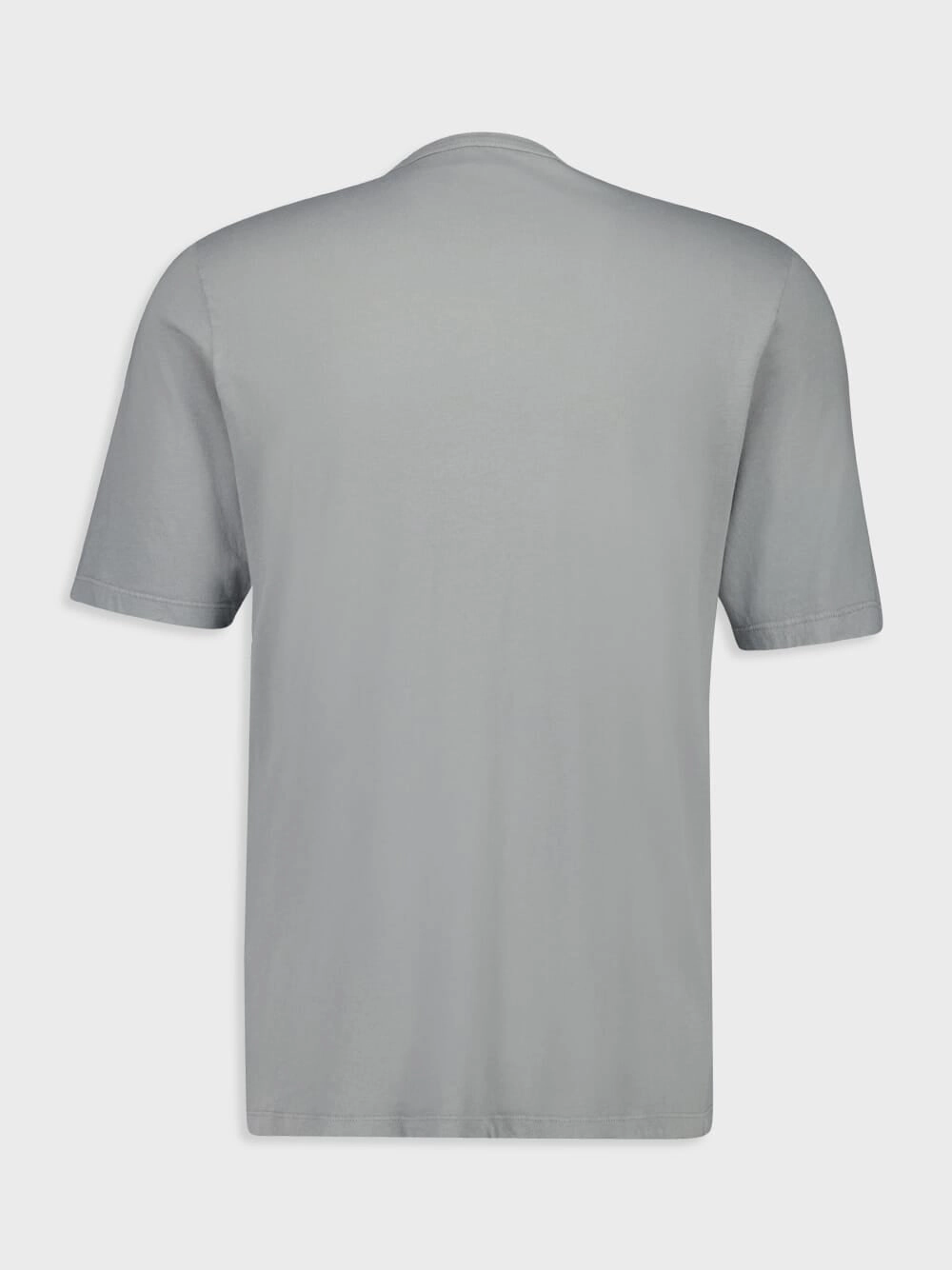 Grey Short-Sleeve Crewneck Cotton T-Shirt