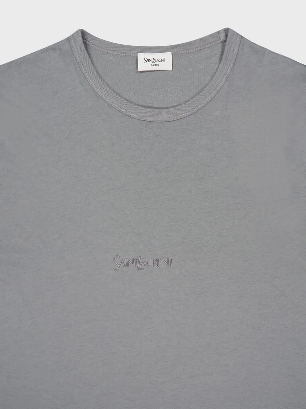 Grey Short-Sleeve Crewneck Cotton T-Shirt