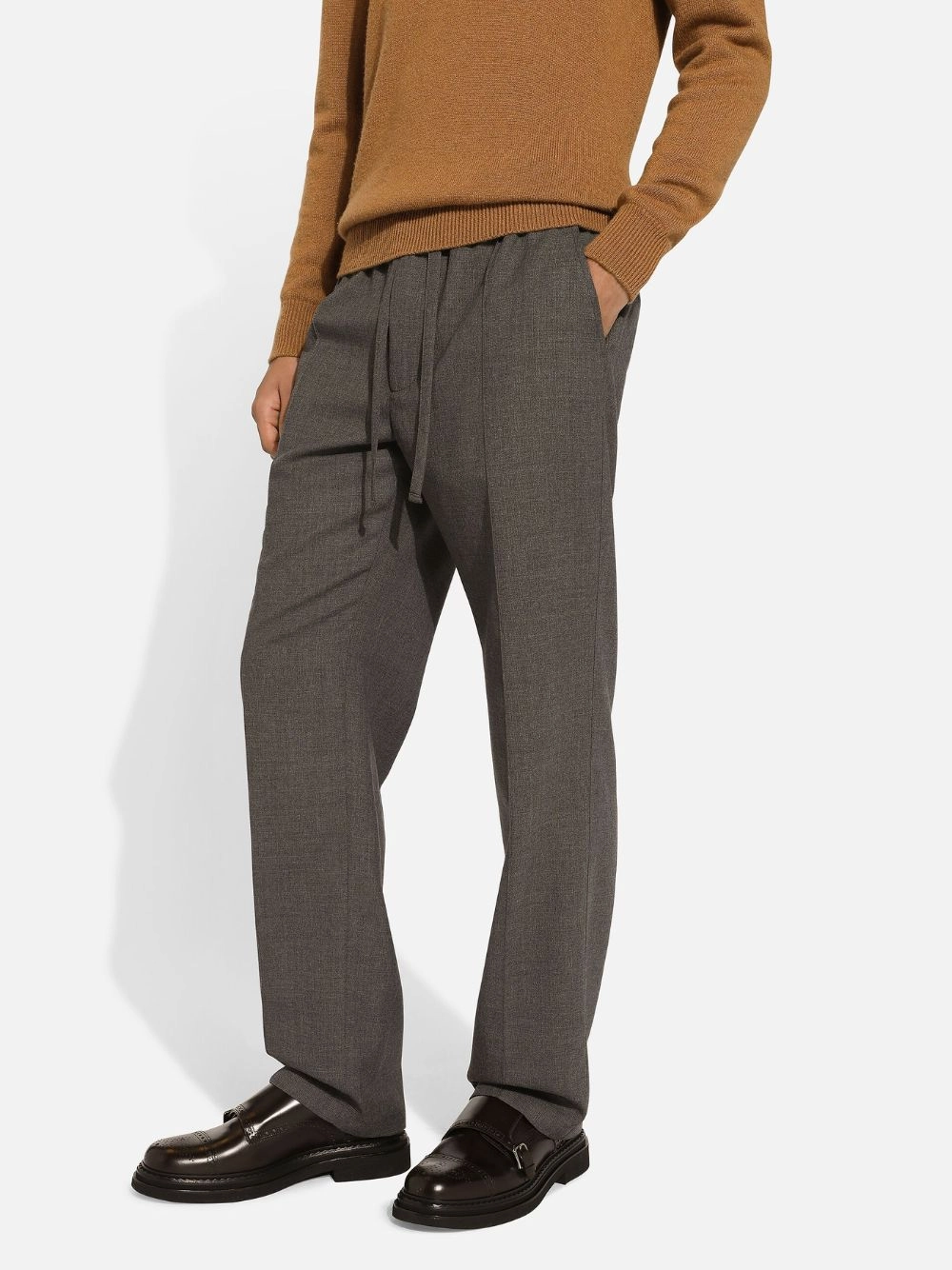 Grey Wool Jogging Pants