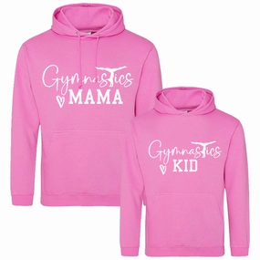 Gymnastics Mama & Kid Matching Candyfloss Hoodies Holiday Collection - vacation wear sale