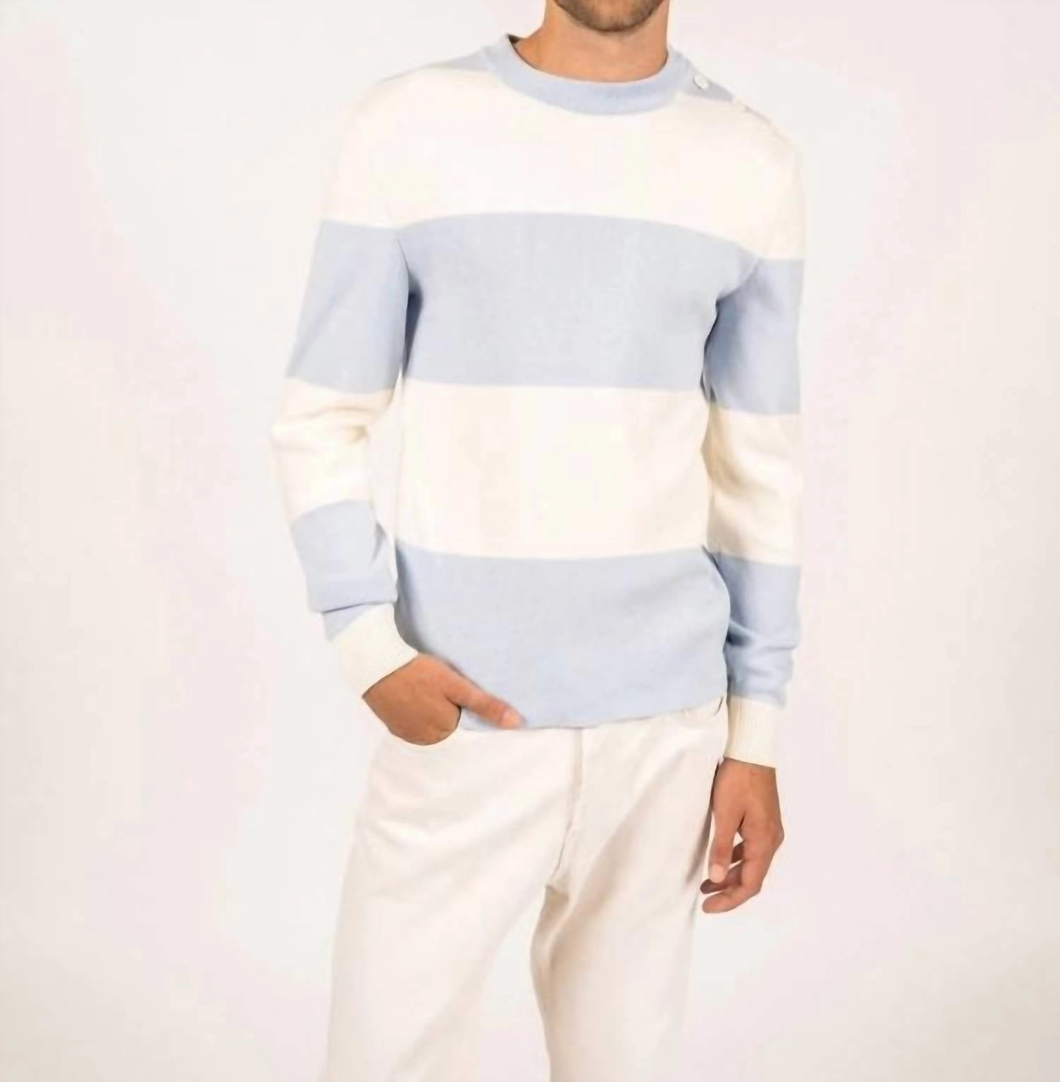 Hague Sweater In Ciel/ecume winter sweaters outlet