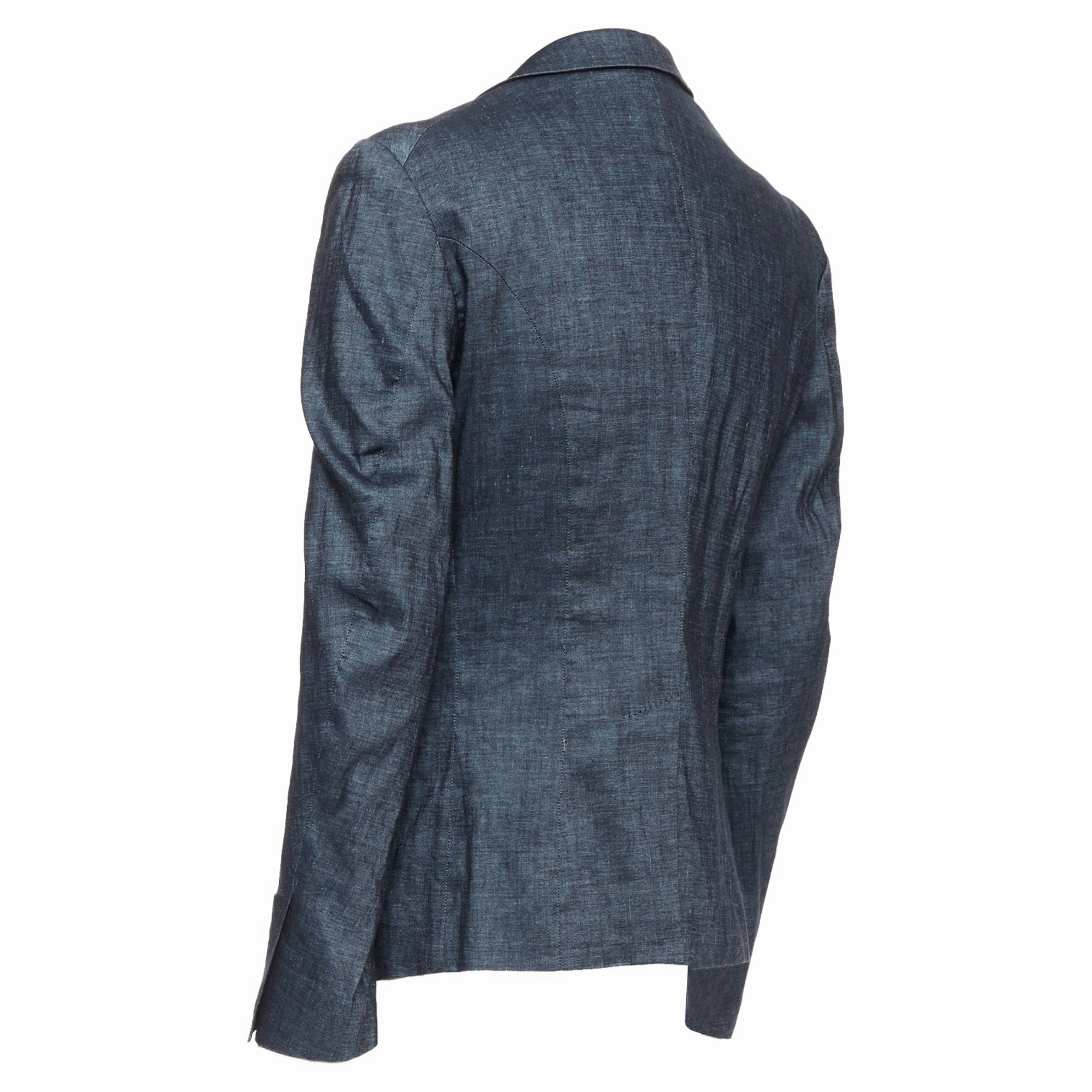 Haider Ackermann Runway Linen Cotton Shawl Blazer Jacket