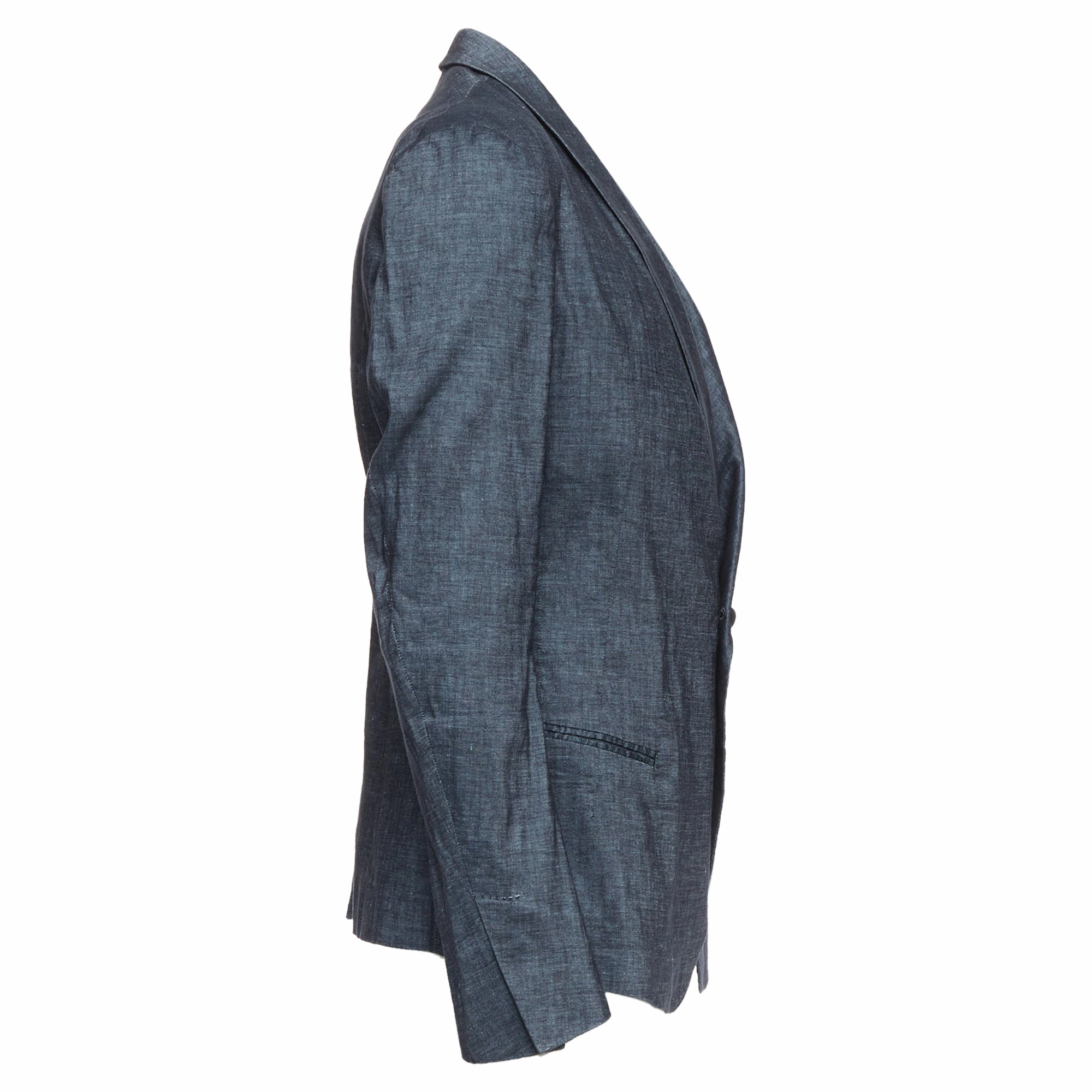 Haider Ackermann Runway Linen Cotton Shawl Blazer Jacket