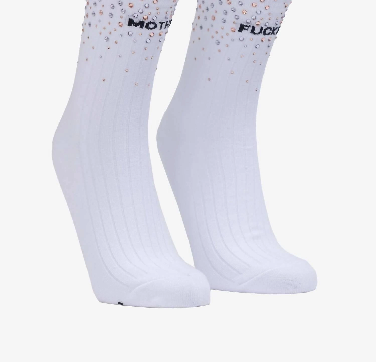 Half Step Socks In Mother F*cker Rhinestones