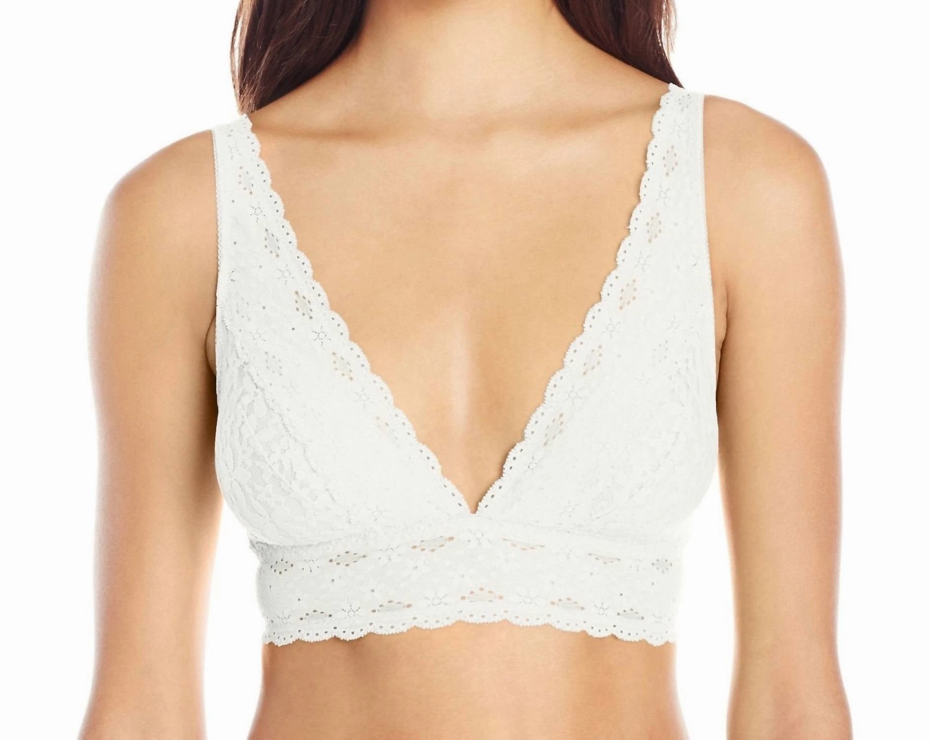 Halo Lace Soft Cup Bralette Bra In Ivory