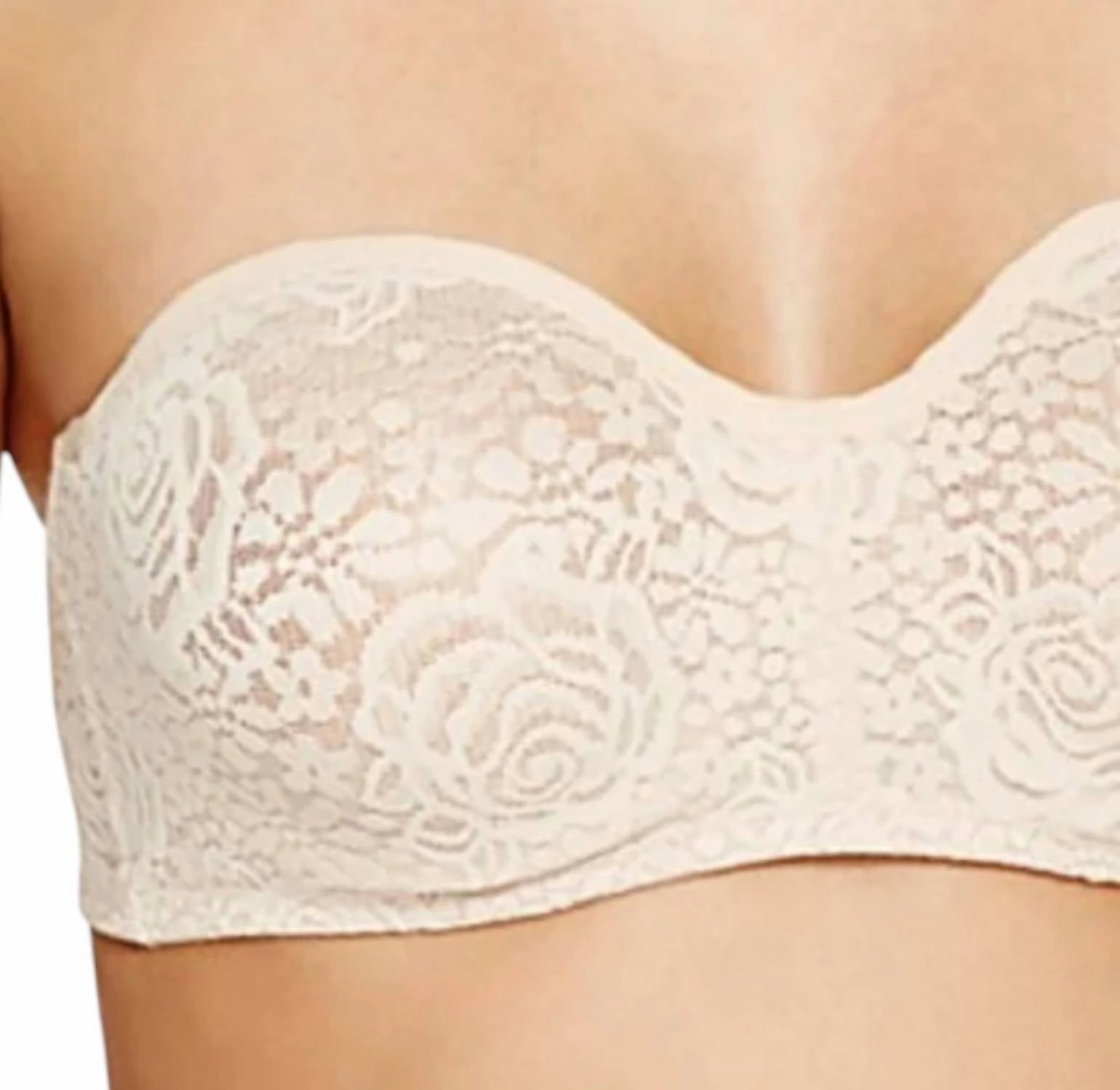 Halo Lace Strapless Bra In Natural Nude