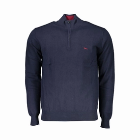 Harmont & Blaine Chic Half-Zip Sweater with Embroidery Men's Detail winter sweaters outlet