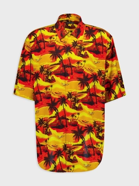 Hawaiian Print Shirt Tops Mens - flannel shirts
