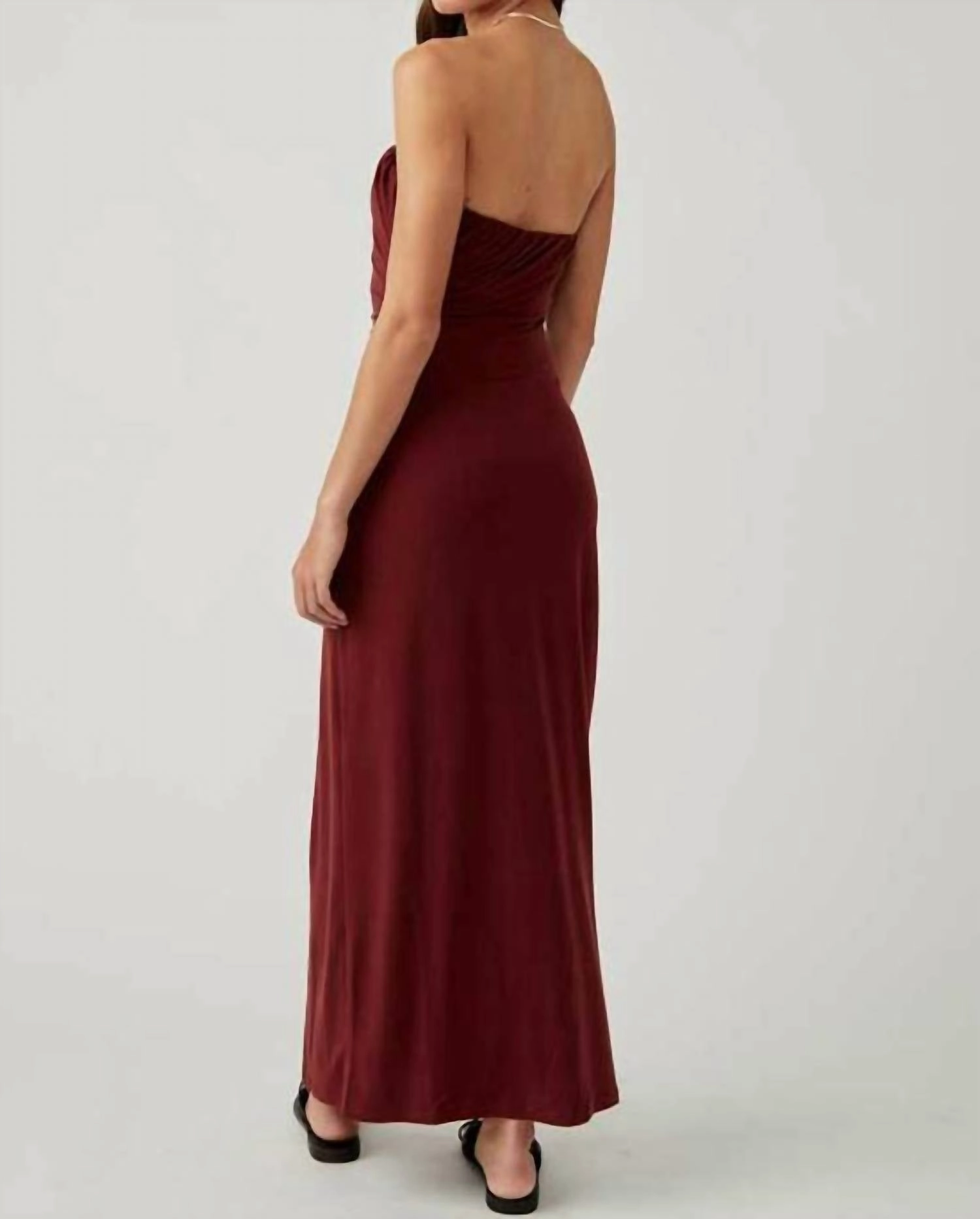 Hayley Midi Dress In Russet Acorn