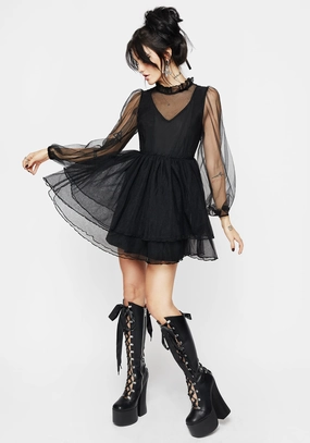 Headhunter Frill Neck Mini Dress Dresses Womens - women's dresses clearance