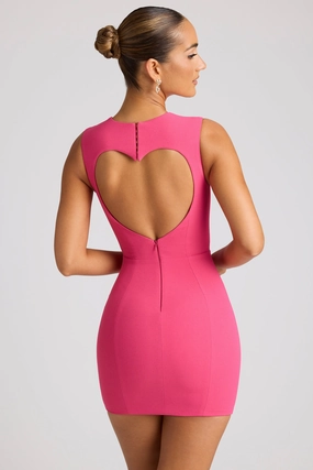 Heart Cut Out Mini Dress in Magenta Dresses best price