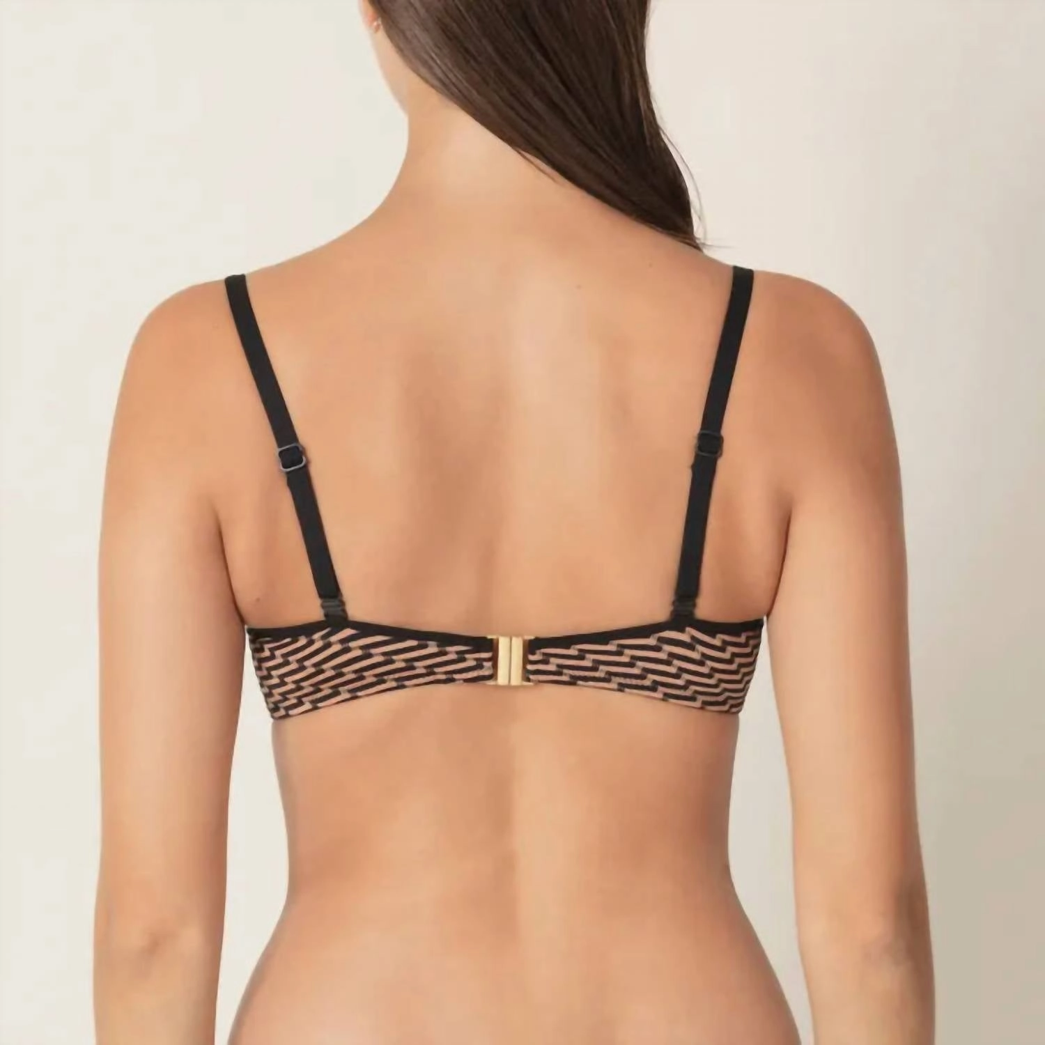 Heart Shape Padded Bikini Top In Copper