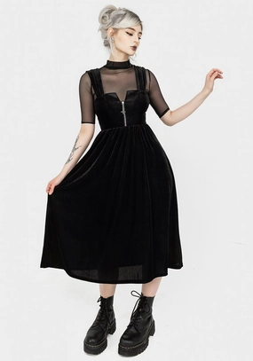 Heartless Zip Front Midi Dress Dresses Womens - women's dresses clearance