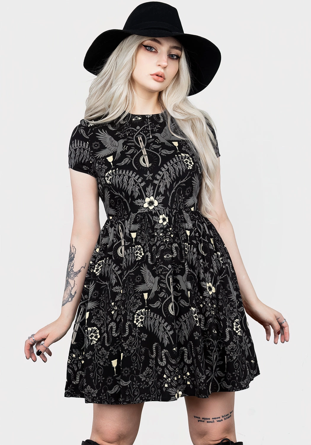 Hecate's Garden Skater Mini Dress Dresses Womens - women's dresses clearance