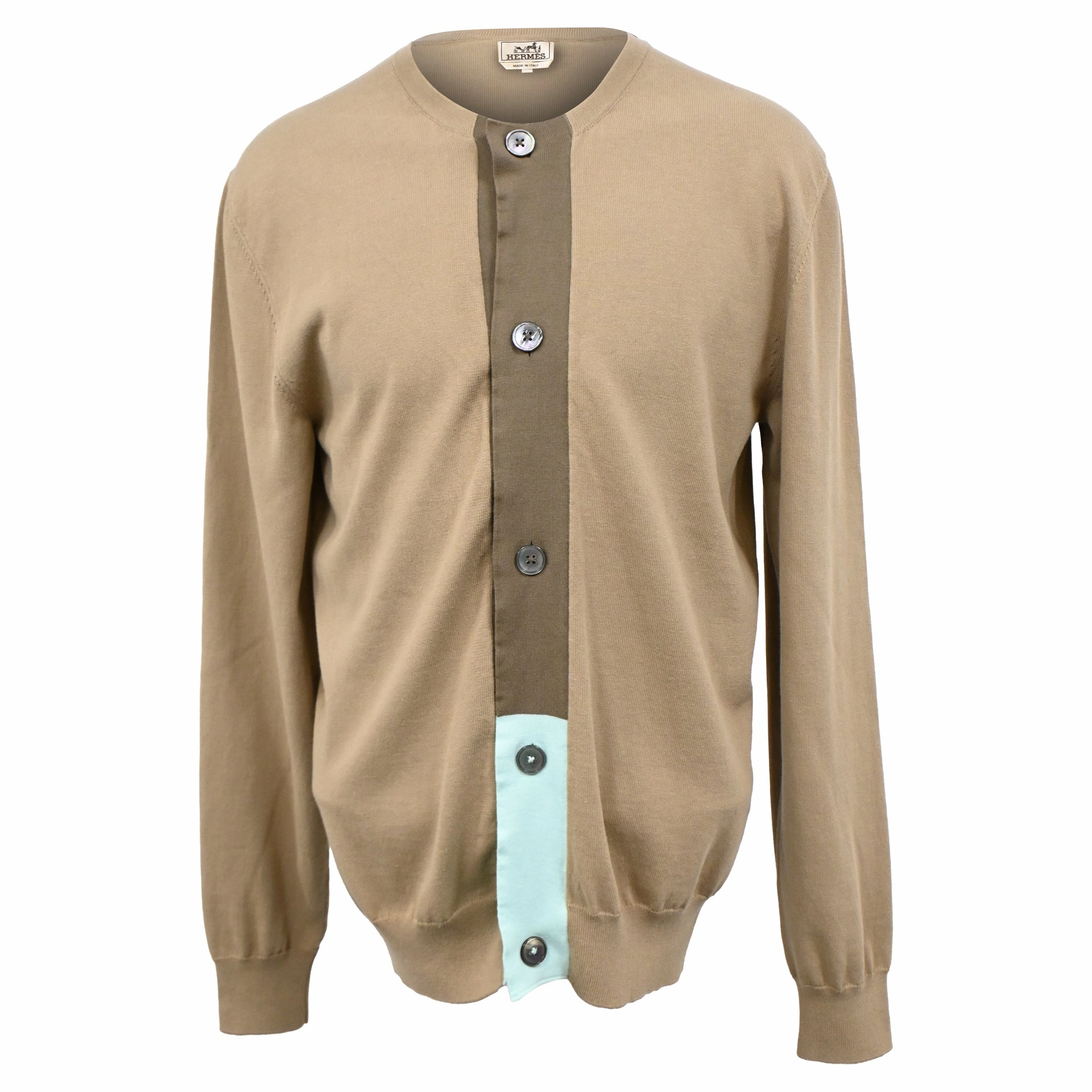 Herm??s Buttoned Cardigan in Brown Wool winter sweaters outlet