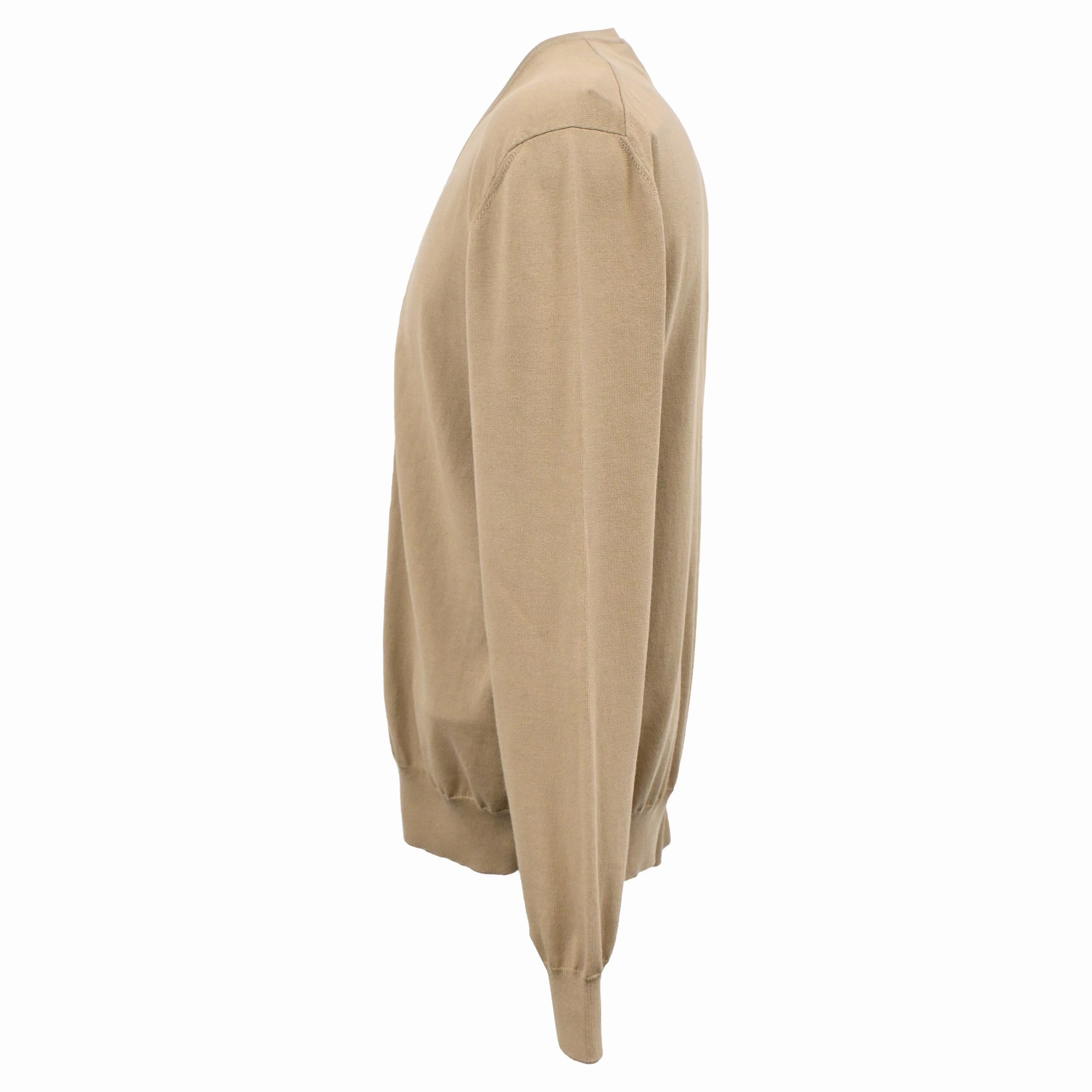 Herm??s Buttoned Cardigan in Brown Wool