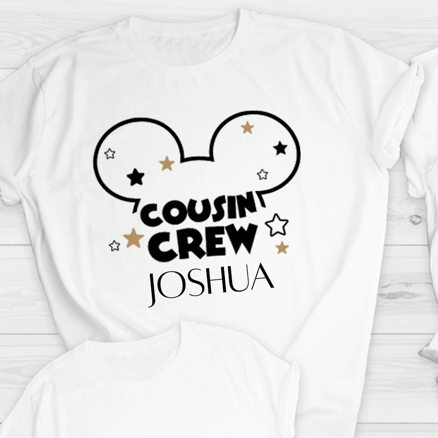 Hey Ears - Cousin Crew Matching White T-Shirts