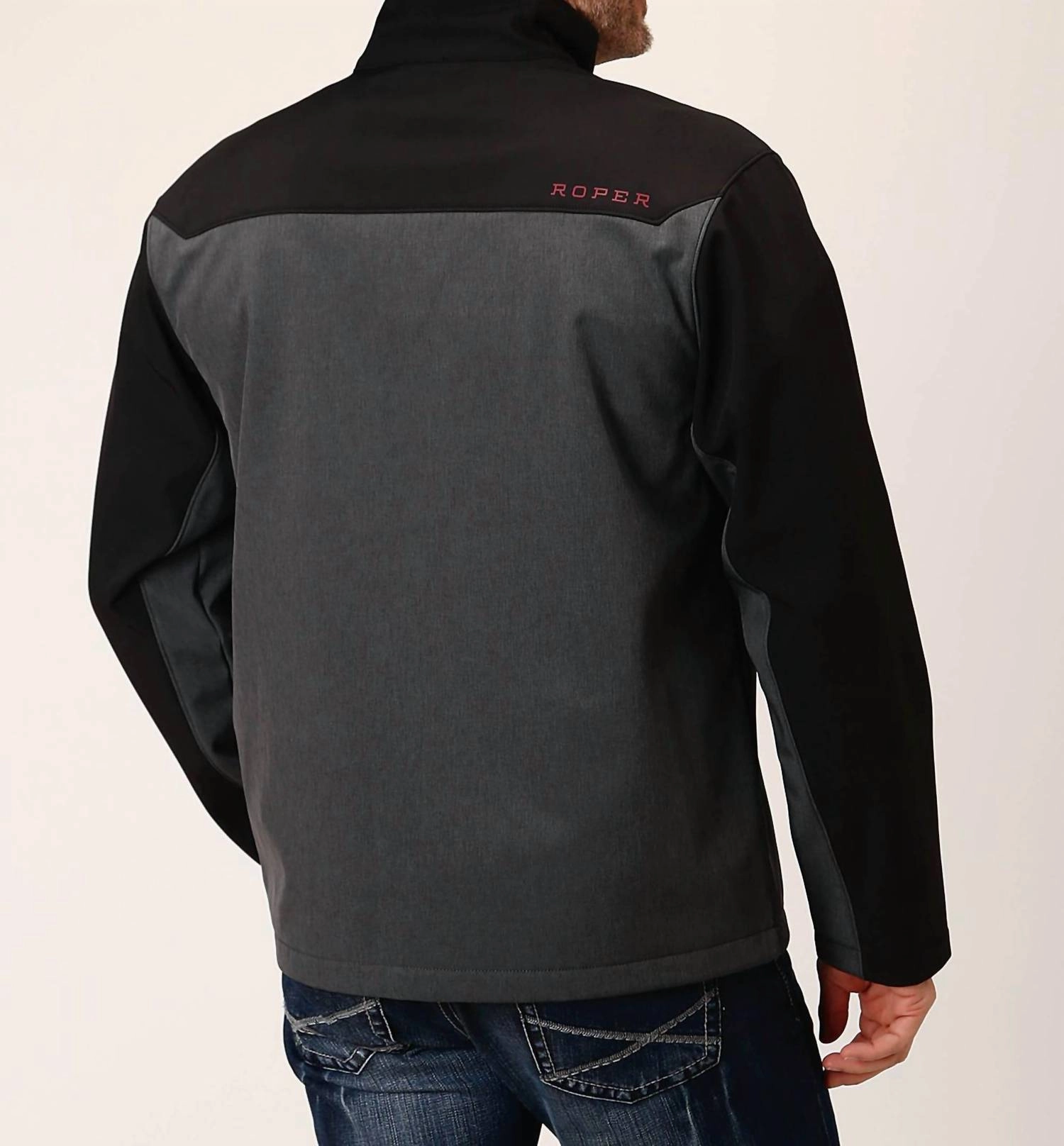 Hi-Tech Soft Shell Fleece Jacket In Grey/black