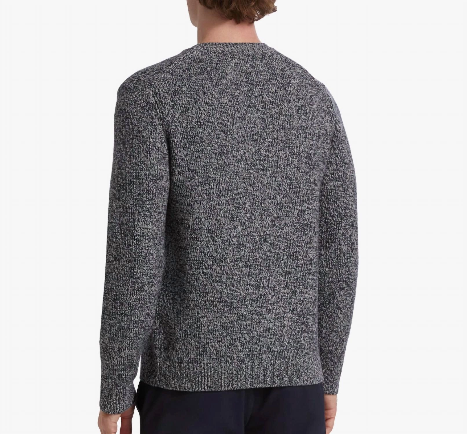 Hilles Crew Sweater In Light Heather Grey/baltic