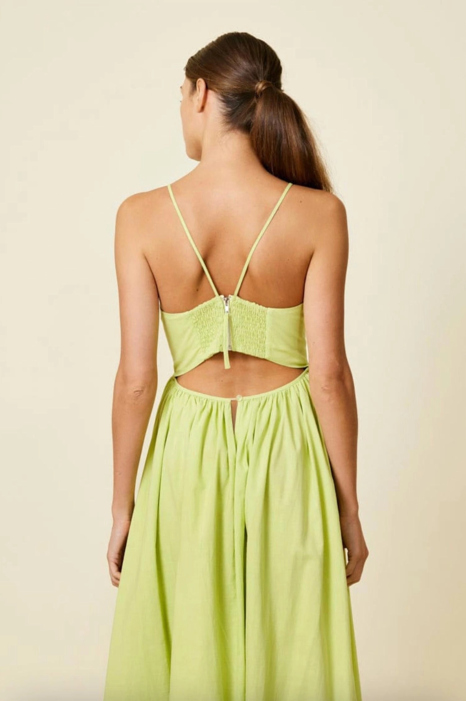 Hollis Maxi Dress In Lime Green