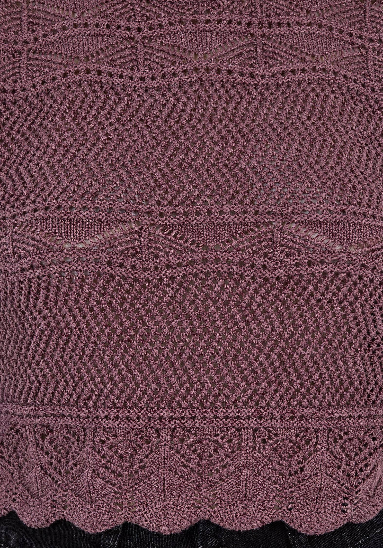 Hooked Pointelle Short Sleeve Crop Top - Purple