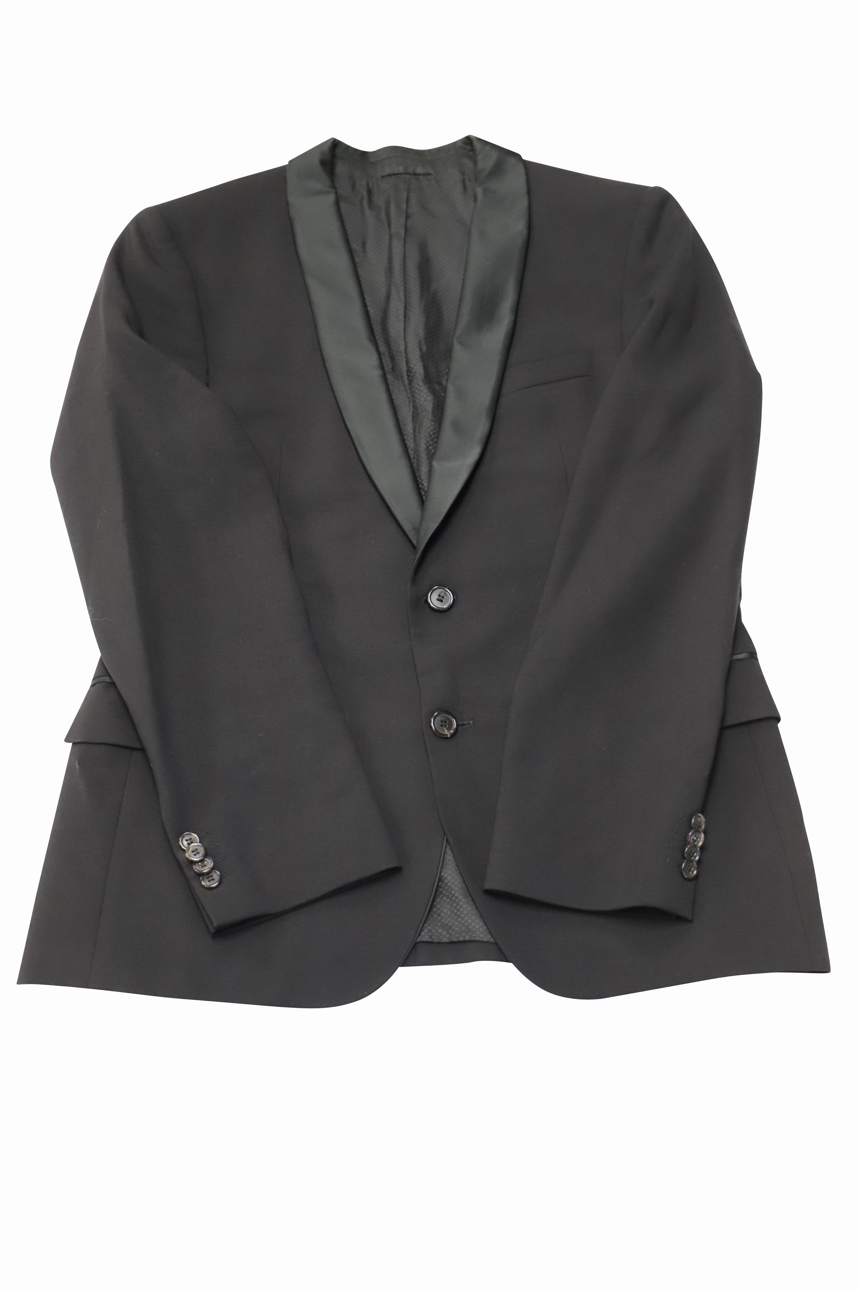 Hugo Boss Tuxedo Jacket in Black Virgin Wool