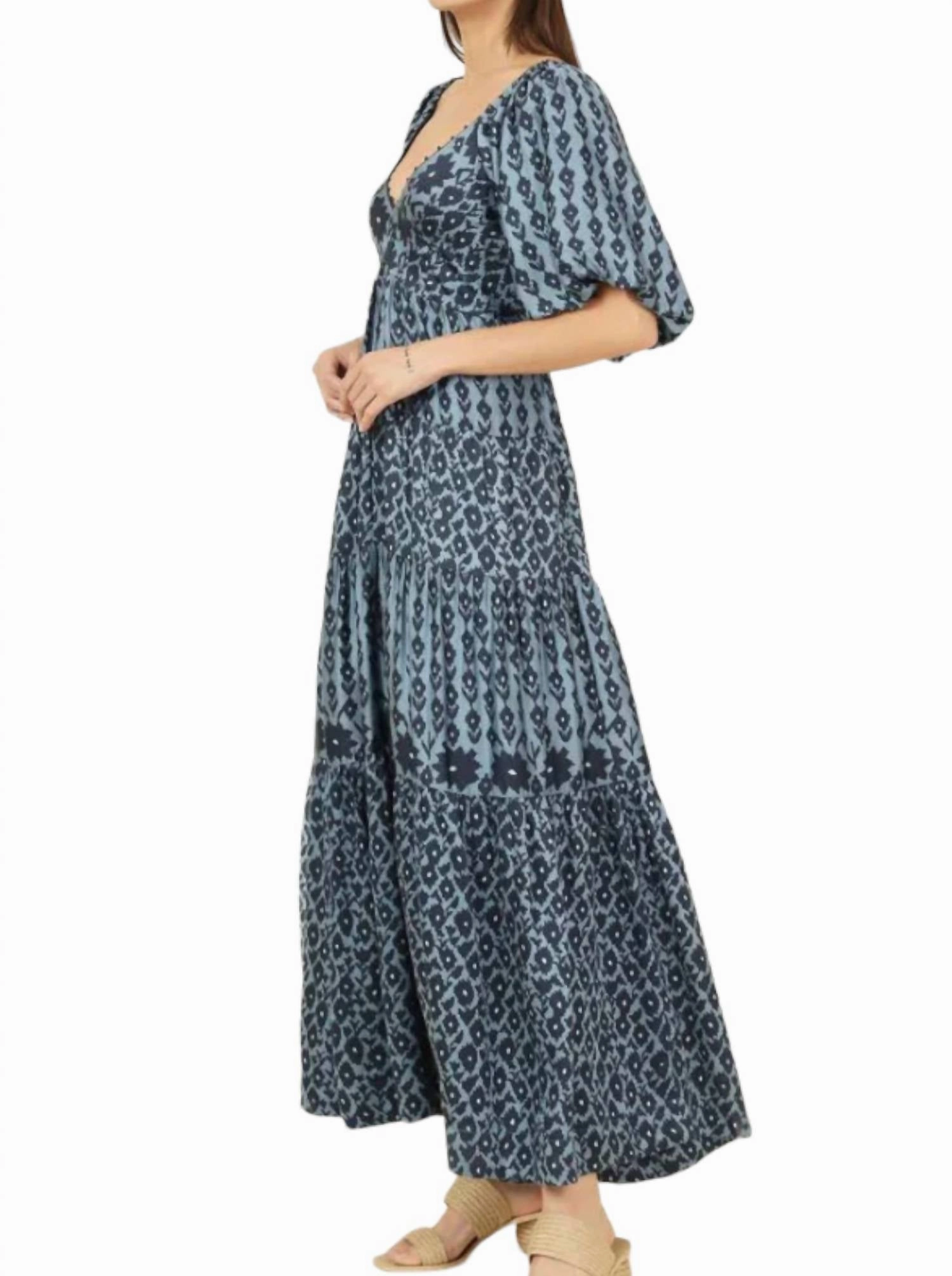 Ila Maxi Dress In Davina Marlin