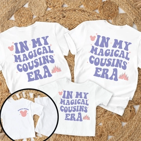 In My Magical Cousins Era Front & Back Graphic T-shirt Holiday Collection - holiday outfits clearance