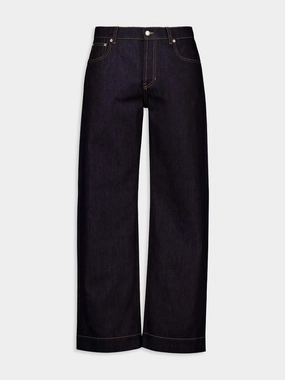 Indigo Wide-Leg Denim Jeans Bottoms Mens - cheap mens shorts online