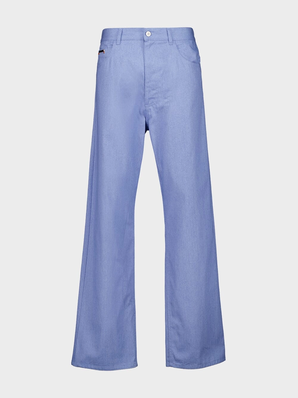 Iris Blue Wide-Leg Denim Jeans with Trunkaroo Plaque Bottoms Mens - cheap mens shorts online