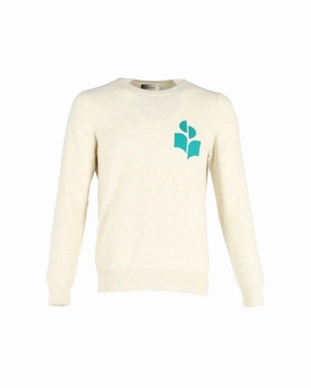Isabel Marant ??toile Evans Sweater in Beige Cotton chunky knit discount