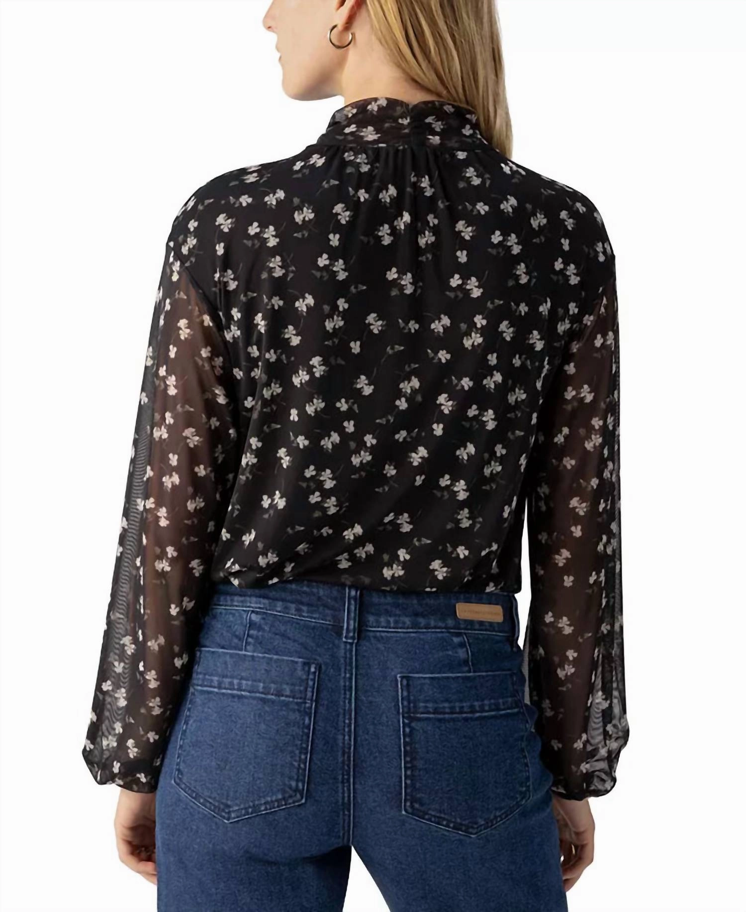 Isn't She Lovely Mesh Top In Winter Petals