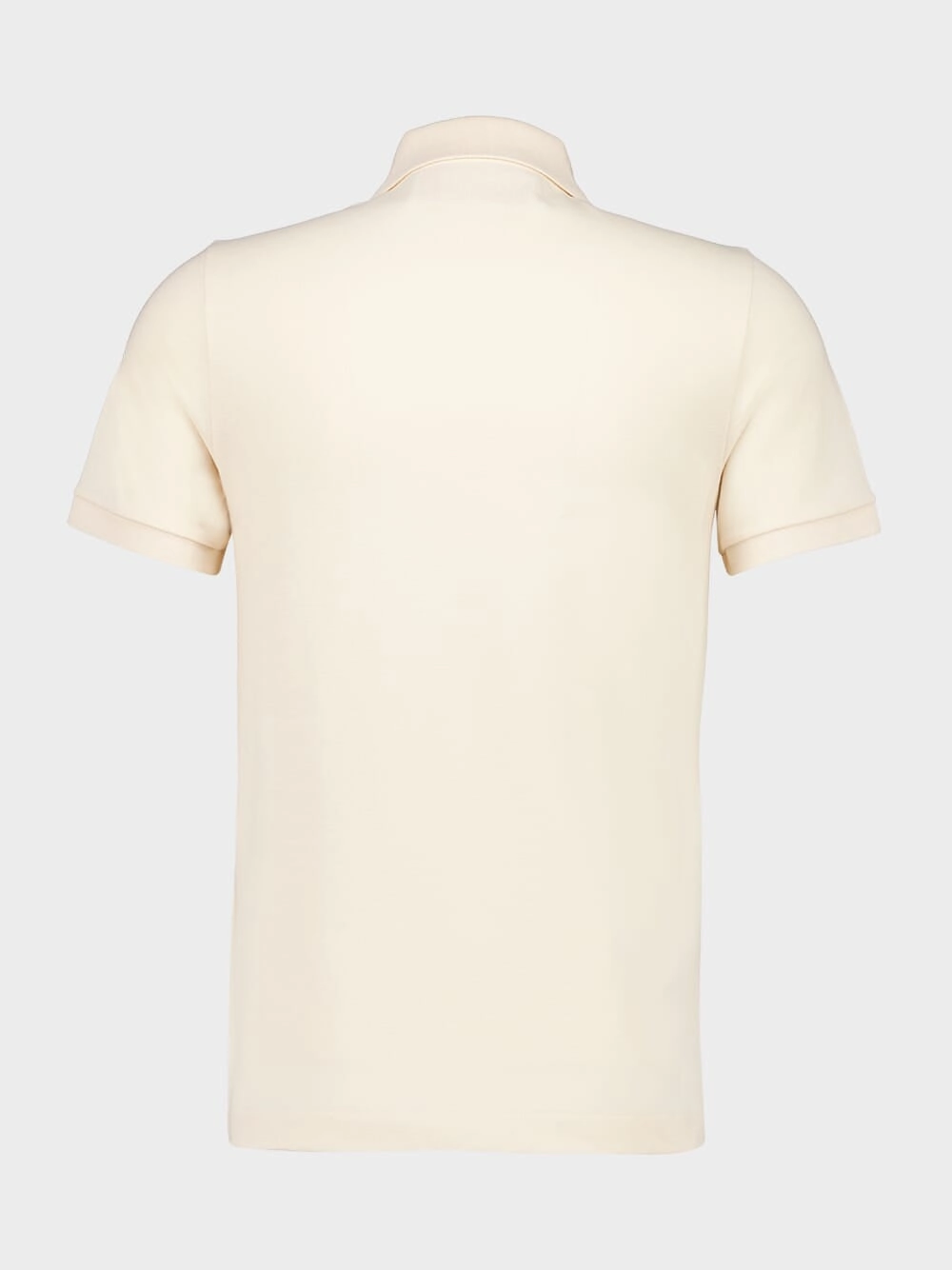 Ivory Cotton Polo with VLogo Embroidery