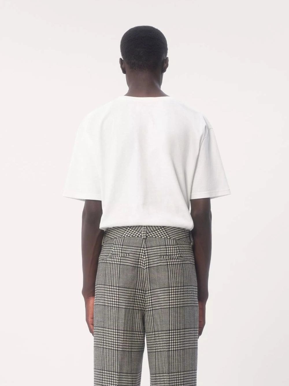 Ivory Cotton T-Shirt with Chez Valentino Print