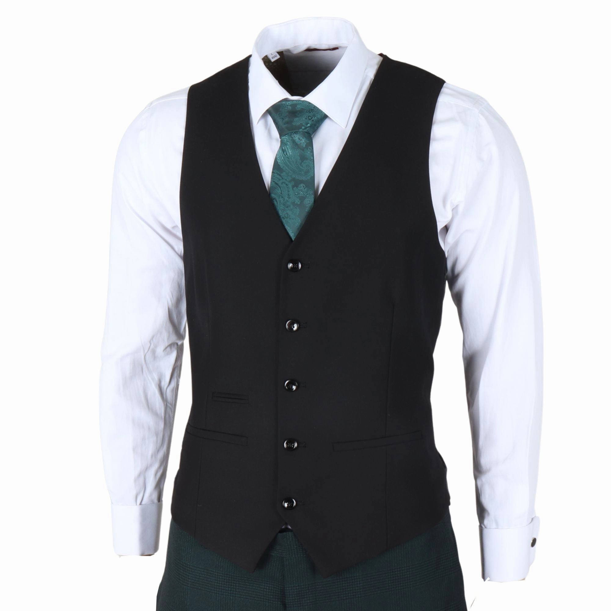 Jasper Olive Green 3 Piece Suit Check