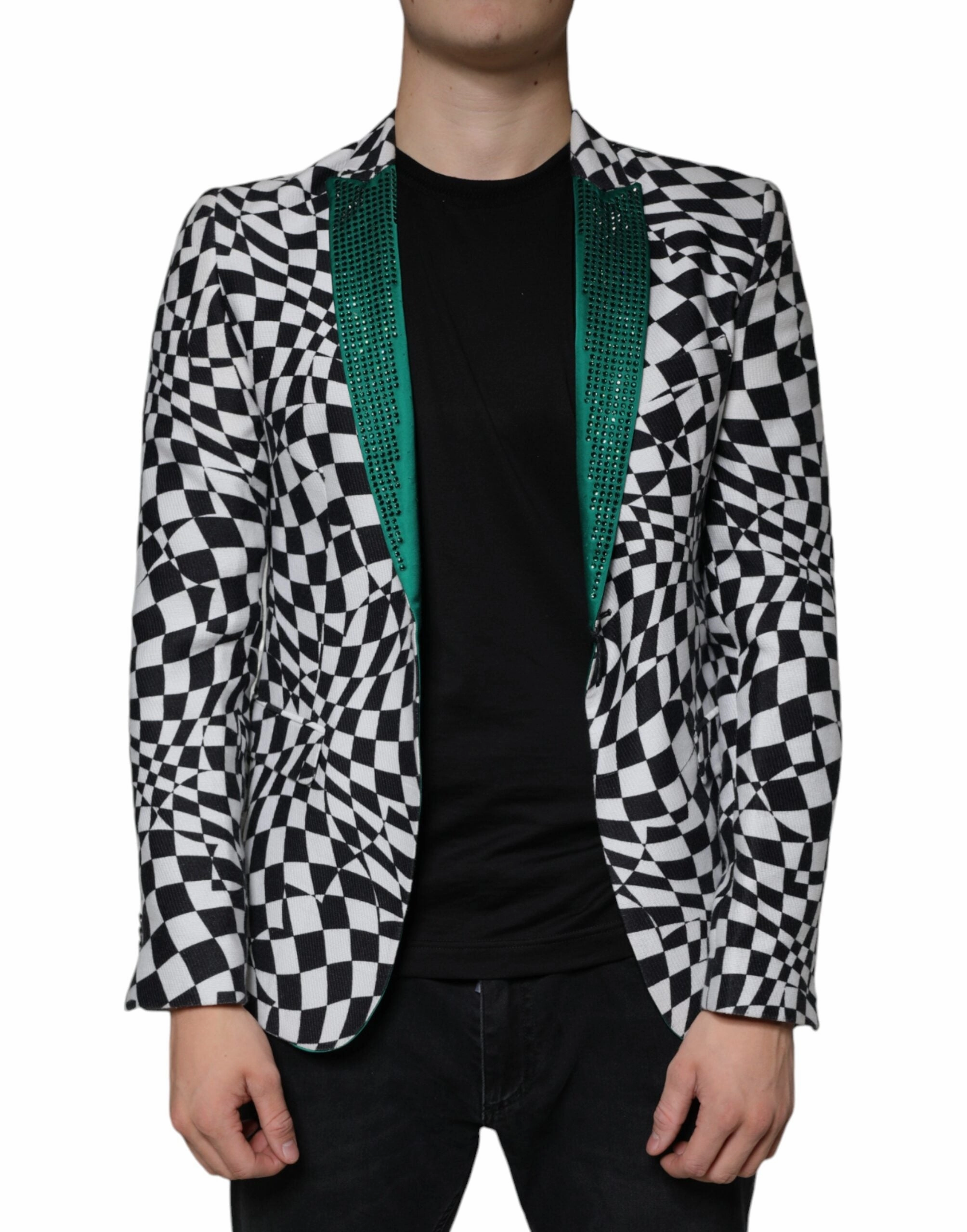 John Richmond   Checke Crystal Single Breasted Men's Blazer (Pre-Owned)